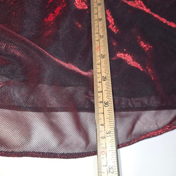 Gilligan & O'Malley Women XL Chemise Lingerie Reactive Shimmer Red Festival Y2K - Picture 8 of 12